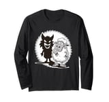 Unique Comic Sheep and Wolf Shadow for a Sheep Lover Long Sleeve T-Shirt