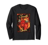 Vintage Spain Bullfighting Seville Matador Sevilla Travel Long Sleeve T-Shirt