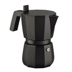 Alessi Moka DC06/6 B Designer Espresso Maker Cast Aluminium Handle and Knob PA Black 6 Cups