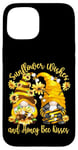 Coque pour iPhone 15 Sunflower Wishes And Honey Bee Kisses With Cute Summer Gnome