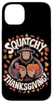 Coque pour iPhone 14 Plus Thanksgiving Bigfoot Pilgrim Turquie Squatchy Thanksgiving