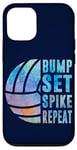 Coque pour iPhone 12/12 Pro Bump Set Spike Repeat Aquarelle Volleyball Femmes Adolescentes Filles