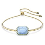 Swarovski Bracelet Orbita femme, cristal taille octogonale multicolore, cristaux verts et placage de ton or
