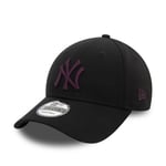 NEW ERA NEW YORK YANKEES BASEBALL CAP.9FORTY MLB LEAGUE BLACK STRAPBACK HAT W24