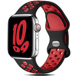 Gulemfy Compatible avec Apple Watch Bracelet - Sport Bracelet 44mm 42mm 45mm 49mm 38mm 40mm 41mm, Homme Femme Bracelet Silicone Respirant pour iWatch Series SE 8 7 6 5 4 3 2 1 Ultra