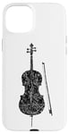 Coque pour iPhone 15 Plus Cello et Archet (Noir Ancien) Violoncello