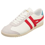 Gola Bullet Pure Womens White Rasberry Casual Trainers - 4 UK