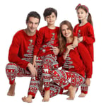 Matchande Familj Jul Vuxen Barn Pyjamas Set Xmas Toppar + Byxor Sovkläder Loungewear Dad