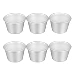 6pcs half ball cake mould Aluminum Cake Tin Cupcake Baking Cup Metal Baking Cups