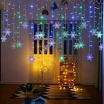 Hem Utomhus Semester Jul Dekorativt Bröllopssnöre Fairy Gardin Girlander Strip Party Lights (16 Snowflake String) Multicolor