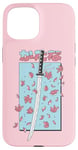 Coque pour iPhone 15 Katana Samurai Rose Fleur de Cerisier Sakura Japon Pastel Anime