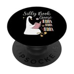 T-shirt pour amoureux du livre Silly Book Goose PopSockets PopGrip Adhésif