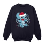 Disney Herr Lilo And Stitch Julbelysning Skiss Sweatshirt Navy Blue S