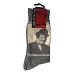 Laurel and Hardy Comedy Vintage Charcoal Unisex Novelty Ankle Socks Adult Size 6