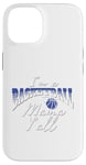 Coque pour iPhone 14 Southern Moms Cadeau de basket-ball fantaisie pour femme Bleu et blanc