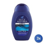 3x Felce Azzurra Douche Shampooing Cool Bleu Tonifiant 250Ml