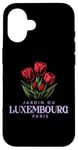 Coque pour iPhone 16 Luxembourg Garden Paris France Tulipes