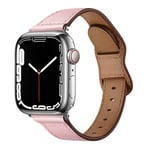 Bracelets en Cuir pour Apple Watch Ultra 49mm 45mm 44mm 42mm,Bracelet de Remplacement en Cuir Souple Vintage,Bracelet de Sport Imperméable pour iwatch Ultra 2/Ultra Series 9 8 7 6 5 4 3 2 1 SERose