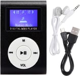 Lecteur MP3 Portable, écran LCD 1,8 Pouces Mini Lecteur de Musique MP3 Numérique Clip en Métal Mini Carte Mémoire de Support MP3 avec écouteurs 3,5 Mm