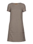 Esprit Casual Dresses Woven Kort Klänning Multi/mönstrad [Color: CAMEL ][Sex: Women ][Sizes: 34,36,38,40 ]