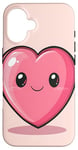 Coque pour iPhone 16 Kawaii Coeur Cartoon Saint-Valentin