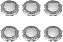 6pcs Têtes De Remplacement De Rasoir Sh30/5 Sh30 Compatible Avec Série De Rasoirs Électriques S510 S520 550 Humide Sec Accessoires Pour Rasoir Rondes Tête De Rechange Lame Pointue Non D'origine (6)