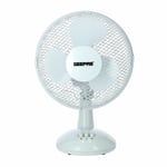 Desk Fan 9 inch Oscillating Portable Rotating Cooling 2 Speed Home Office Static