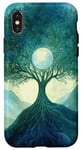 iPhone X/XS Fantasy Yggdrasil Tree Life Nature Spiritual Moon Case