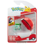 Bulbasaur and Poke Ball Pokemon Clip n Go PokeBall Set - Battle Figure Toy - New