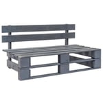 Banc de jardin meuble de patio bois gris Helloshop26