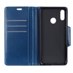 Mipcase Flip Phone Case with Magnetic Buckle, Leather Phone Cover with Card Slots and Wallet, Shockproof Kickstand Phone Shell for Xiaomi Redmi Note 6 (Blue)