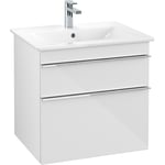 VILLEROY & BOCH VENTICELLO SERVANTSKAP HVIT HØYGLANS M/2 SKUFFER, 603 X 590 X 477 MM