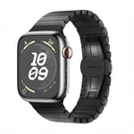 Metallband för Apple Watch 9 8 7 45mm 41mm Ersättningsarmband i rostfritt stål för iwatch 6 5 4 3 2 SE 44mm 40mm Ultra/2 49mm Black