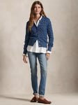 Polo Ralph Lauren Cotton Cable Knit Cardigan, Indigo