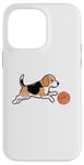 Coque pour iPhone 14 Pro Max Beagle jouant au basket-ball Beagles Chien