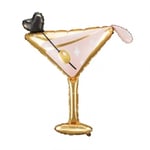 Folieballong Martini Glas