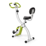 Ultrasport F-Bike 200B, bike trainer, exercise bike, fitness bike LCD training computer, maximum user weight 110 kg, heart rate measurement, 8 resistance levels, foldable, Green/White