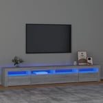 vidaXL TV-taso LED-valoilla harmaa Sonoma 240x35x40 cm