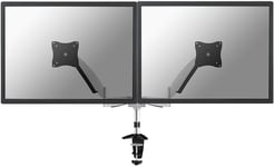 Newstar Full Motion Dual Desk Monitor Screen Mount 27" Clamp FPMA-D950DSILVER