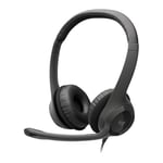 Logitech H390 Stereo Headset, Black, Wired, Noise Cancelling, USB, PC/MAC