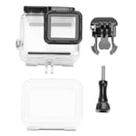 Ladieshow Waterproof Housing Case,Action Camera Waterproof Housing Case Touch Screen Cover for Gopro Hero 7 Silver White(Touchable Cover)