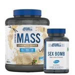 Critical Mass Gainer 2,4 kg vanilja + Testo Bomb Enhancer 120 kapselia