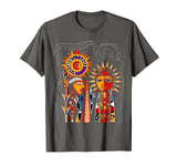 The Sun and Moon Native American Tribal Art Style T-Shirt