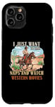 Coque pour iPhone 11 Pro Faites la sieste et regardez un fan du film Western Movie Lover