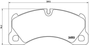 Bromsbelägg Brembo - Porsche - Cayenne, Macan, Panamera, Taycan. VW - Touareg. Audi - E-tron