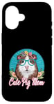 Coque pour iPhone 16 Maman de cochon d'Inde pour les propriétaires de cochons d'Inde éleveurs de cochons d'Inde