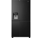 HISENSE PureFlat RS818N4IFE American-Style Smart Fridge Freezer - Black Stainless Steel, Stainless Steel