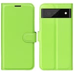 Google Pixel 6A      Pu Wallet Case    [Green]