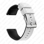 (22mm White Black 1) Pikalukitus kuminen kellon ranneke Silikoni kellon ranneke Huawei Samsung Garmin kellon vaihtoranneke - kellon rannekkeet