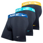 Nike Boxer 3-PK - Sort/Blå/Turkis/Gul, størrelse Large